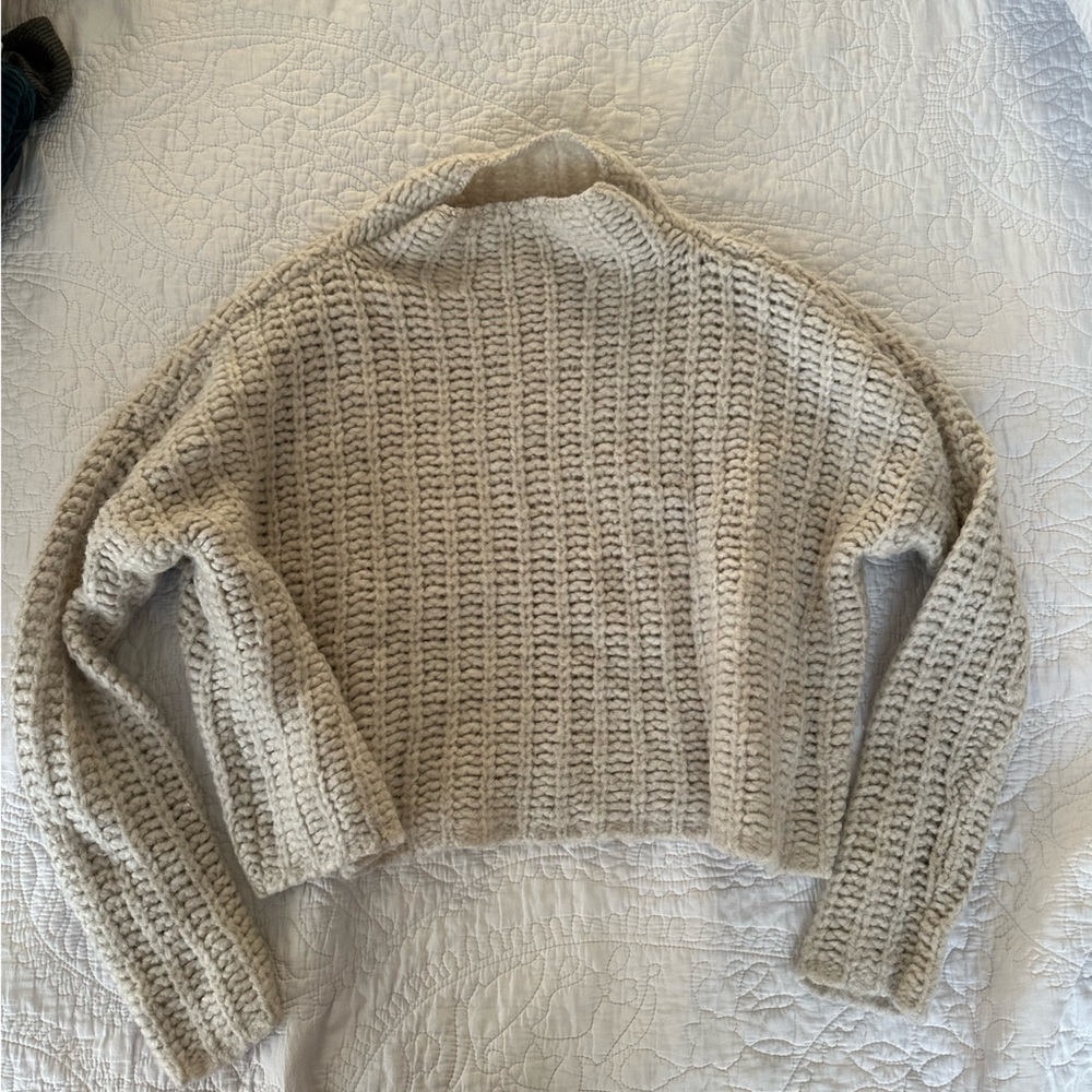 Aerie Cowl Neck Cropped Sweater